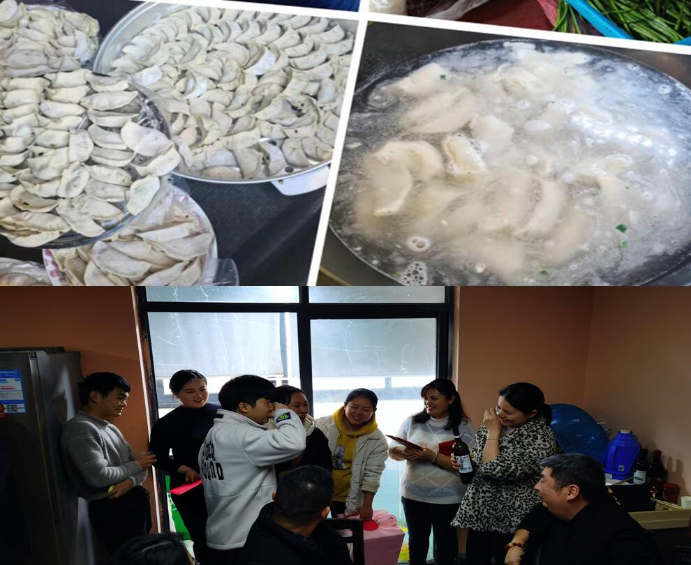 江西中正公司员工包饺子团建活动