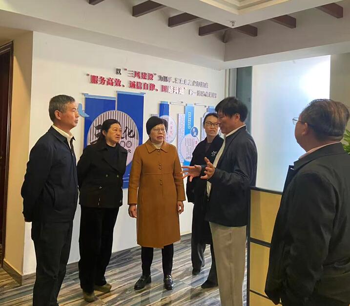青山湖区政协主席聂玉华书记一行莅临江西银信公司调研指导